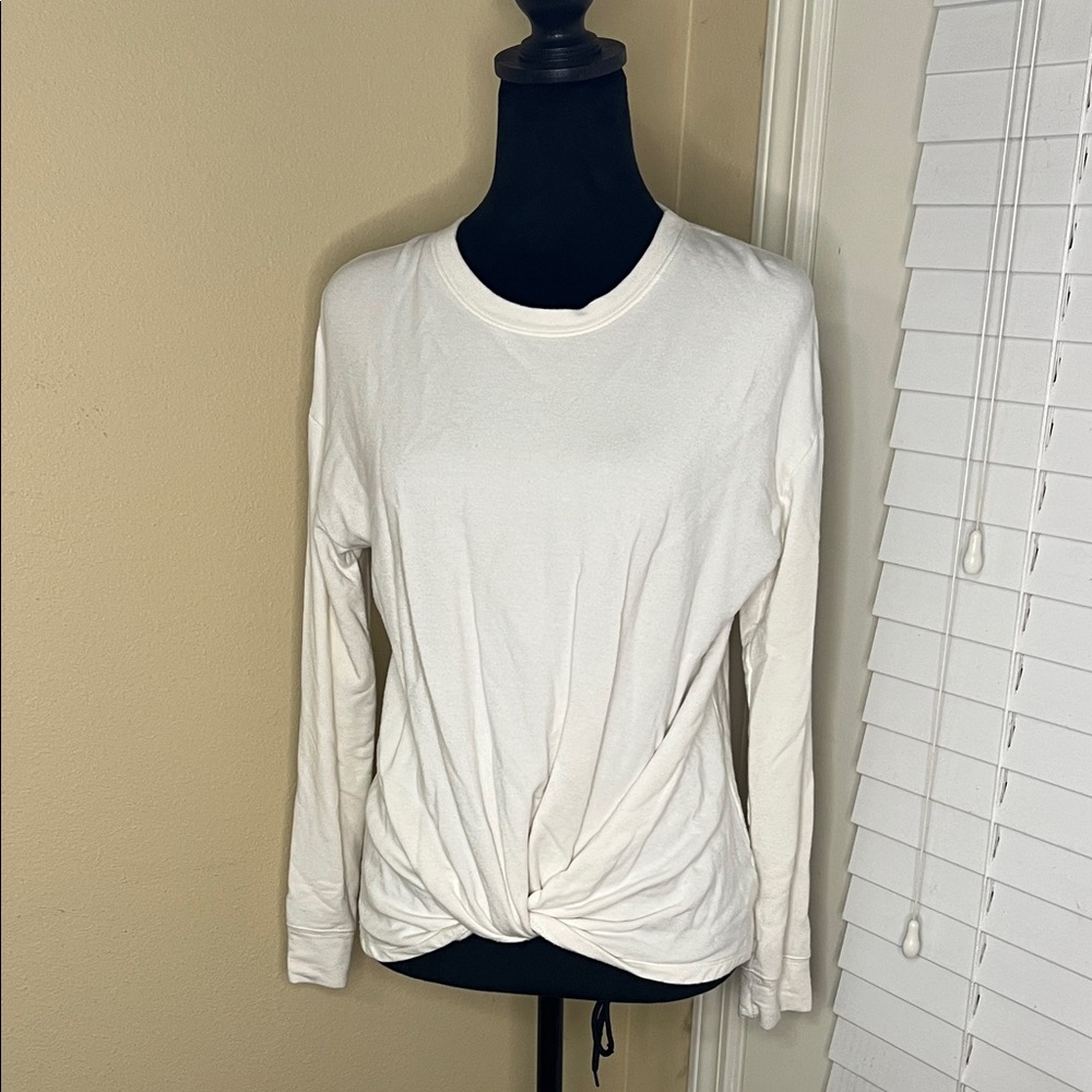 a new day Cream Long Sleeve Oversized Twist Top
